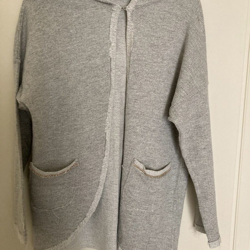 Spring cardigan like new, gray with pocket details