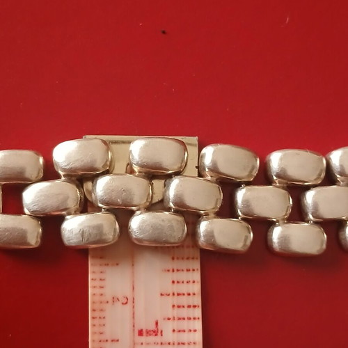 925 silver and 585 gold bracelet, 18 cm, 32 g, Follei Folli