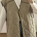 H&M Sleeveless Quilted Oversized XS/S Vest Like New Green
