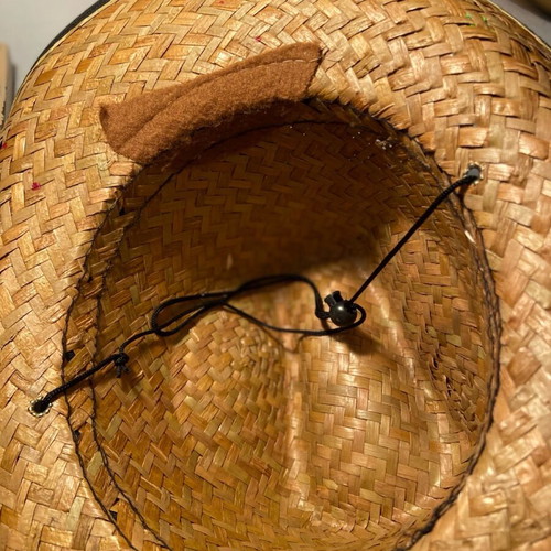 Straw hat women's hand-painted new unworn
