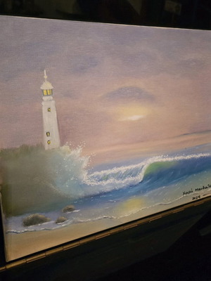 Oil painting on canvas Lighthouse new 29×39