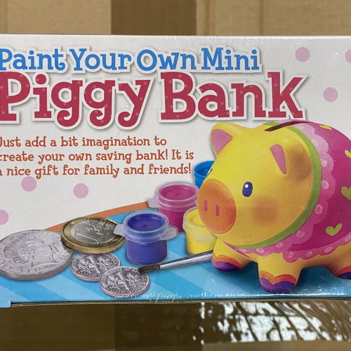 Paint Your Own Mini Piggy Bank craft kit