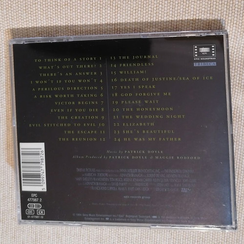 Mary Shelley's Frankenstein Original Motion Picture Soundtrack CD used