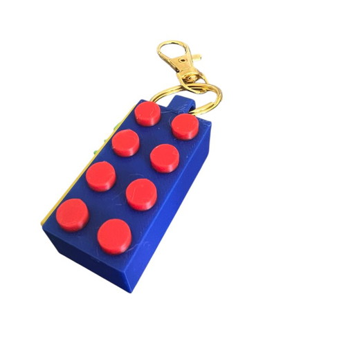 Easter gift with Lego keychain and school bag tag made to order