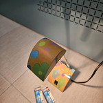 Table lamp like new, modern, height adjustable