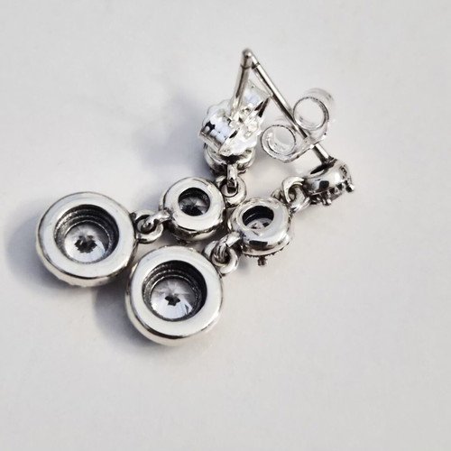 Pandora earrings new, silver 925 with cubic zirconia