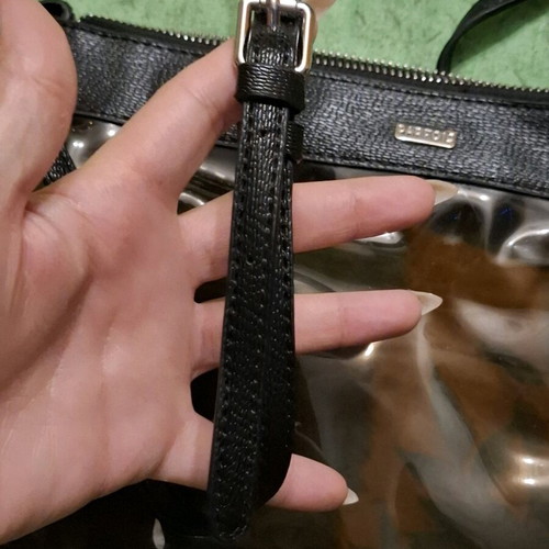 Transparent Bag with Pouch Parfois like new, black and white