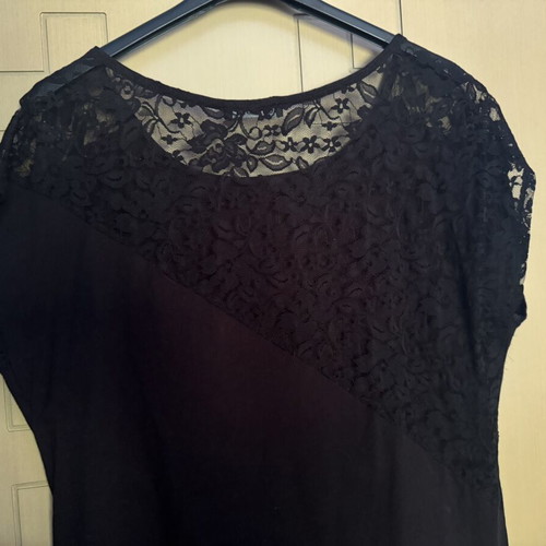 Terranova black blouse with lace shoulders size S used