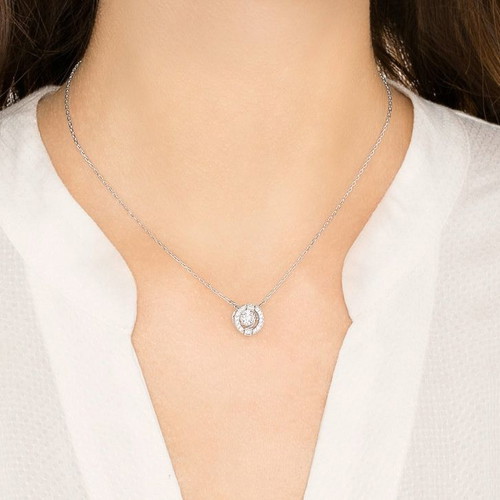 Swarovski Dancing Crystal Necklace new, silver