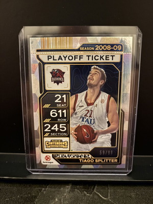 EuroLeague Tiago Splitter Playoff Ticket card new