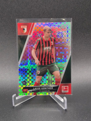 2021 Topps Chrome Bundesliga X-Fractor Lasse Gunther Rookie κάρτα μεταχειρισμένη