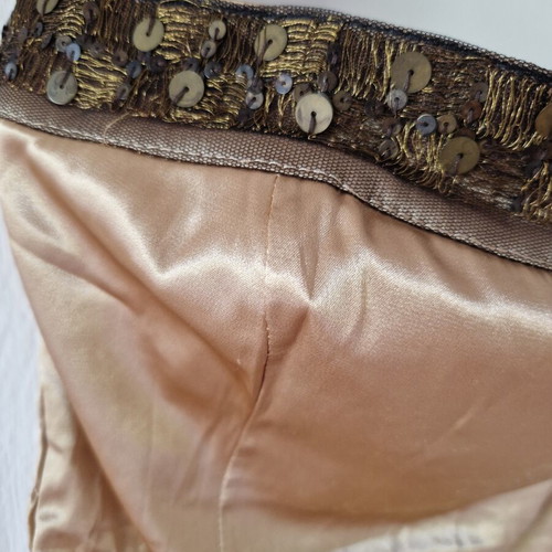 Gold crop top Small with sequins and gold thread detail
