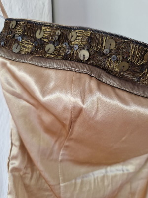 Gold crop top Small with sequins and gold thread detail