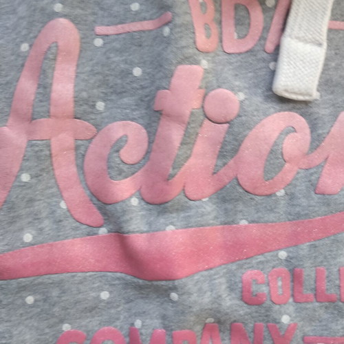 Body Action hoodie used, gray with pink, size XL