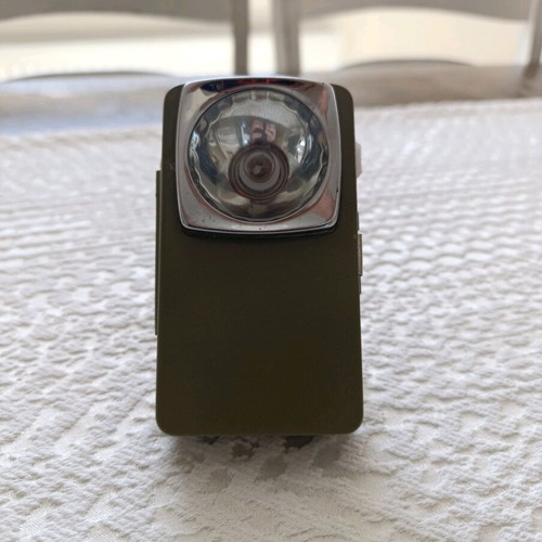 Tin flashlight from the 70s vintage used