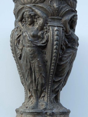 Antique vintage vase sculpture with Aphrodite figures used