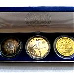  MARSHALL ISLANDS 1995  (UNC 3 COIN set)  ***  includes 999 SILVER PROOF 31.3 gr ***