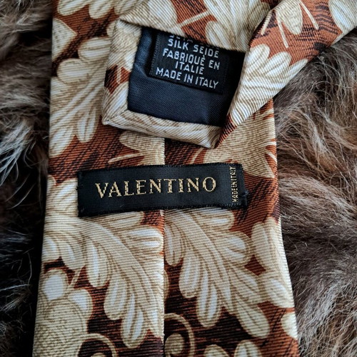 Valentino tie new, beige and brown