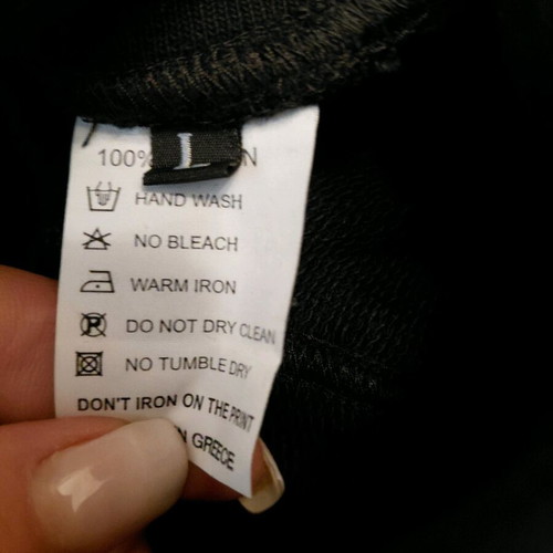 I.4.U Capri Pants Black with Silver Thread Bat Design like New