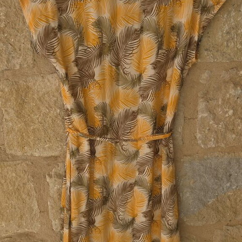 Saint Tropez Tropical Palm Leaf Dress like new, colorful, size S