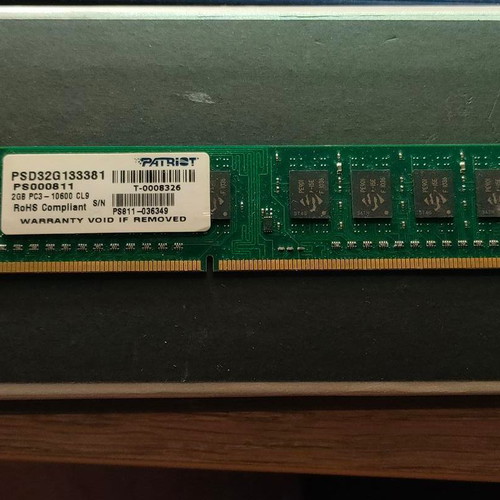 Patriot 2GB DDR3 RAM 1333MHz PC3-10600 CL9 like new