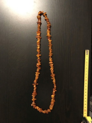 Amber necklace used, Russia