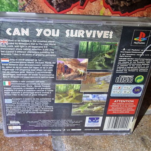 Jurassic Park The Lost World PlayStation 1 game used, English complete