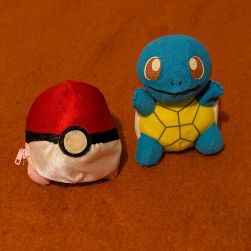 Pokemon Squirtle & Clefairy λούτρινα μεταχειρισμένα, πακέτο Tomy