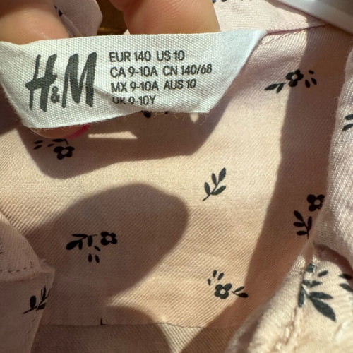 Dress with buttons and belt 140 cm 9-10 years like new H&M