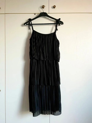Black dress pleated vintage y2k sleeveless size L used