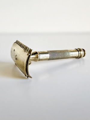 Antique Gillette Type Safety Razor used, brass