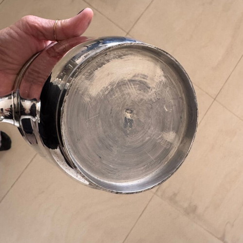 Silver-plated ice bucket used, heavy construction