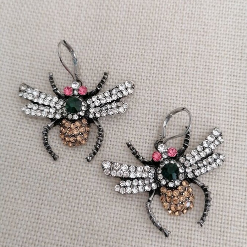 Earrings with colorful crystals new