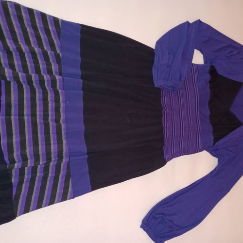 Mat maxi dress with bolero like new, black and purple