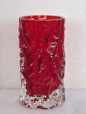 Red lava vase used