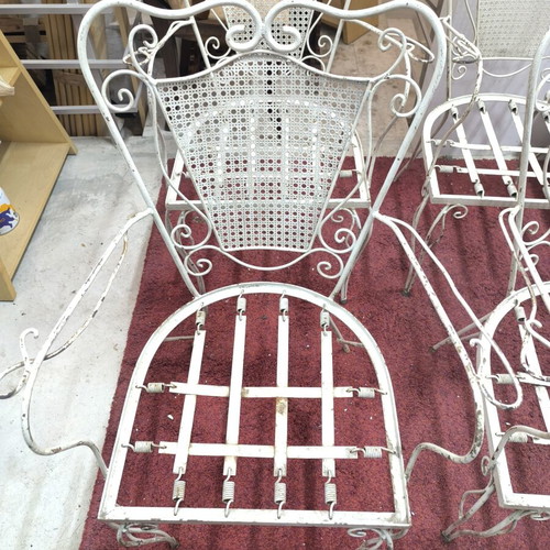 Ferforje chairs used, set of 6 for outdoor without glass