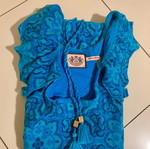 Juicy Couture blue terry shortsuit like new with ruffles and drawstring