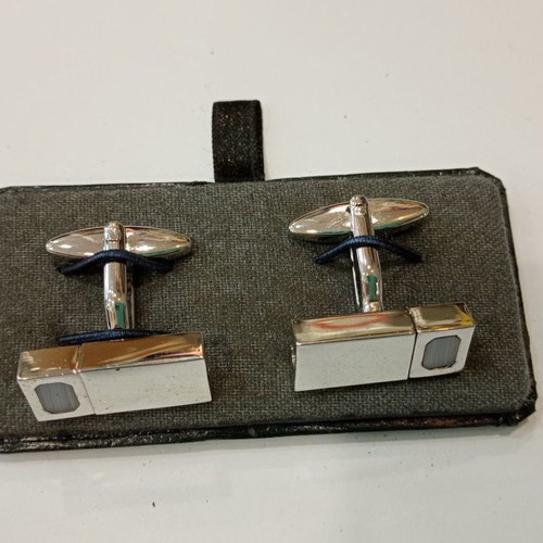 Ascot cufflinks new, silver stainless steel