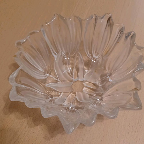 Crystal tulip fondue bowl vintage in excellent condition