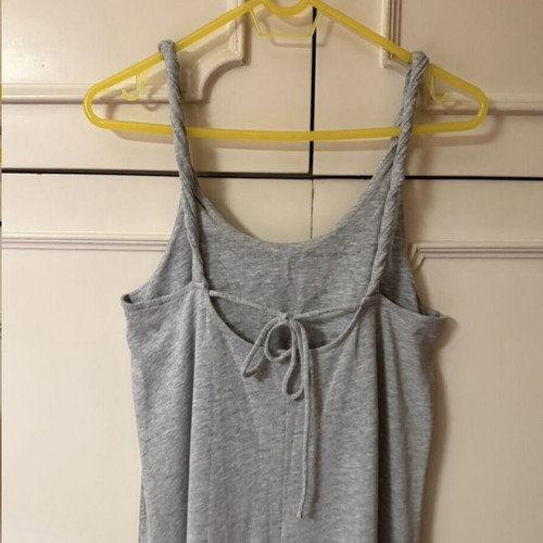 H&M midi gray dress with twisted straps, new