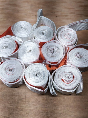 Lifting straps like new, pack of 15, 3 meters, 300-600 kg