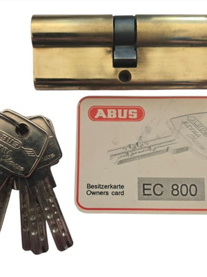 Abus EC800 security cylinder 80mm with 5 keys and owner card