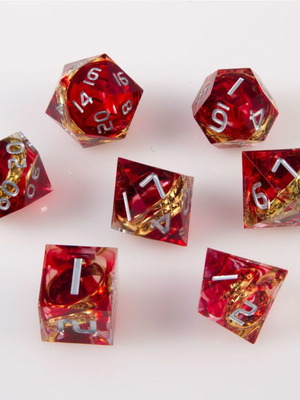 Dungeons & Dragons Dice Set with Pouch new, sharp-edge