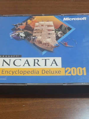 Microsoft Encarta Encyclopedia Deluxe 2001 and Interactive World Atlas software like new