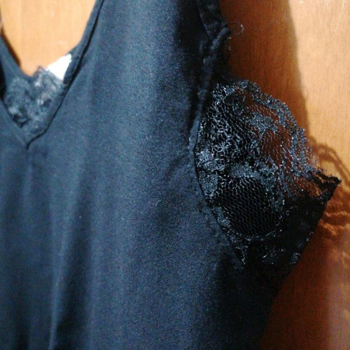 Anel camisole top used, black with lace, size M