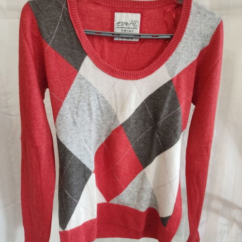 Esprit thin wool sweater red like new, size M