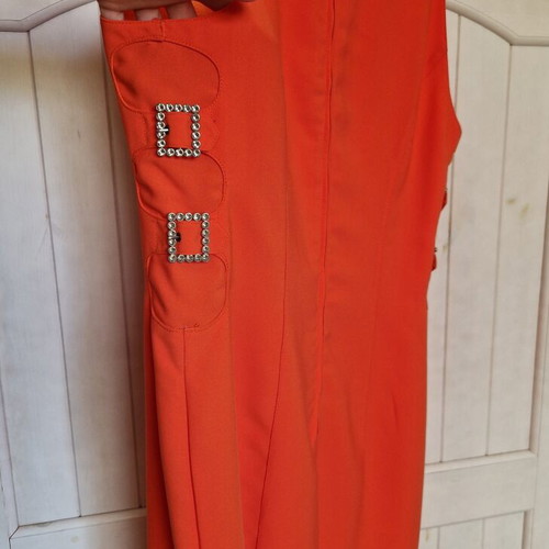 Vera Mont France orange dress medium/large like new