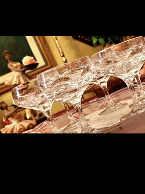 Set of six Nachtmann vintage crystal aperitif glasses like new