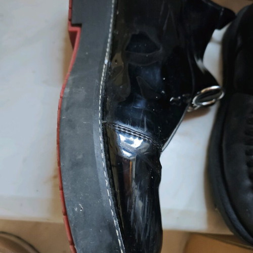 Zara patent leather ankle boots used, size 40, black
