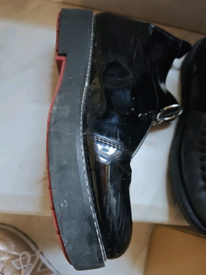 Zara patent leather ankle boots used, size 40, black